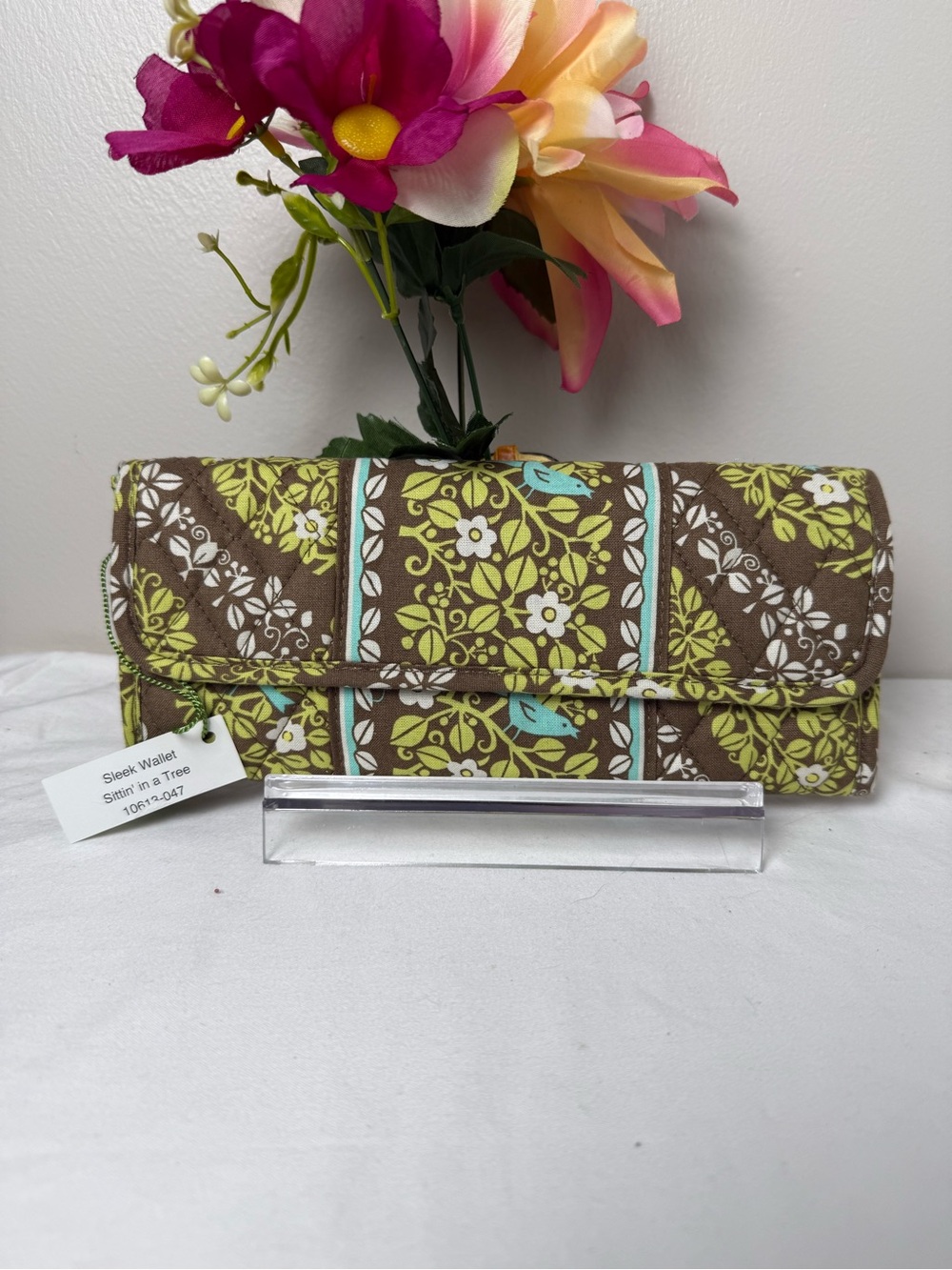 NWT Vera Bradley Sittin In A Tree Sleek Crossbody Wallet Retired LAST ONE!